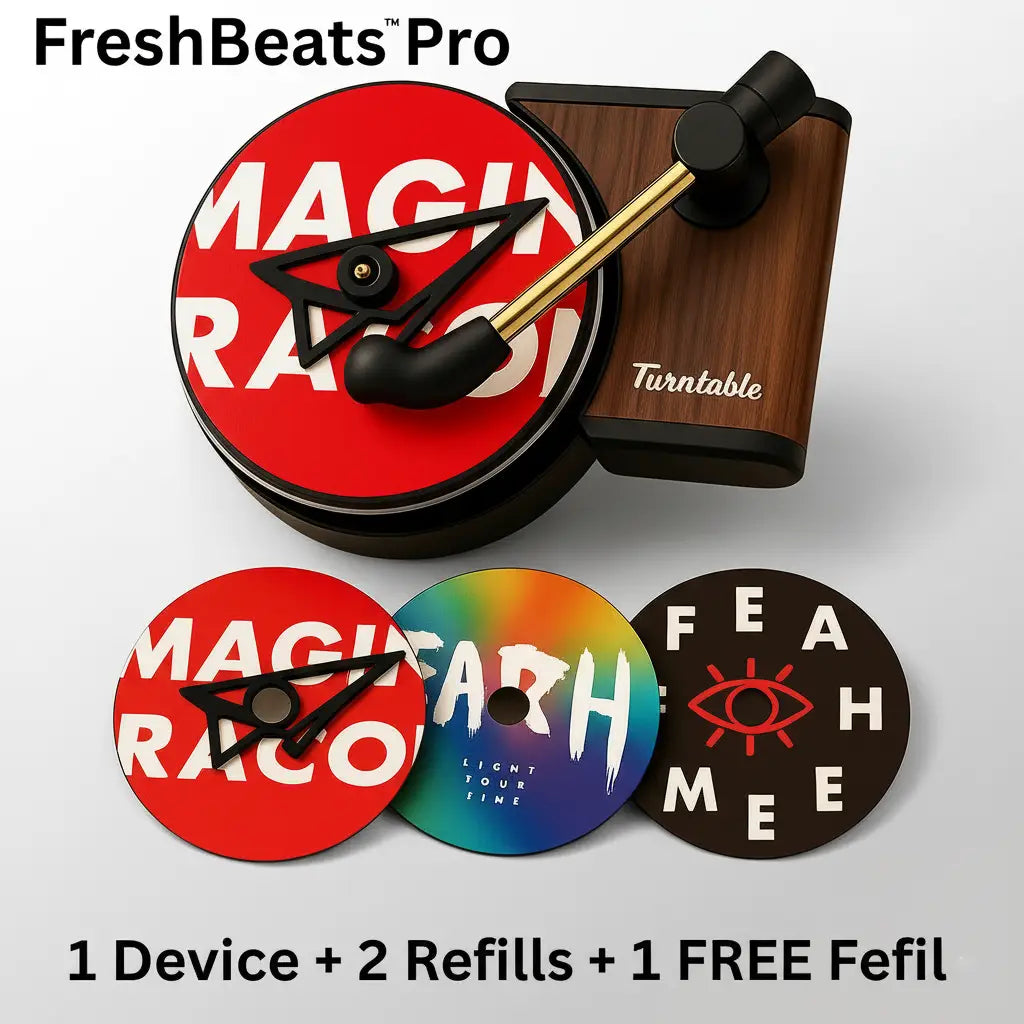 FreshBeats™ PRO | Retro Turntable Car Perfume that Spins with Your AC